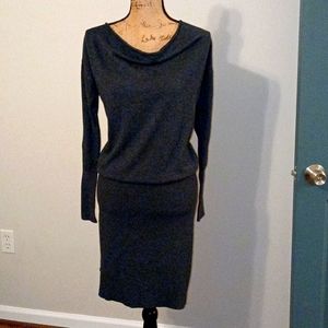 Ann Taylor sweater dress charcoal small